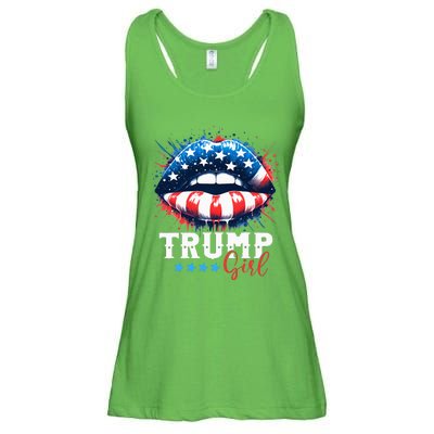 Trump Girl No Apologies Patriotic American Ladies Essential Flowy Tank