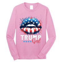 Trump Girl No Apologies Patriotic American Long Sleeve Shirt