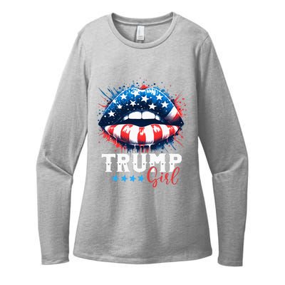 Trump Girl No Apologies Patriotic American Womens CVC Long Sleeve Shirt