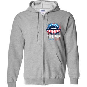 Trump Girl No Apologies Patriotic American Full Zip Hoodie