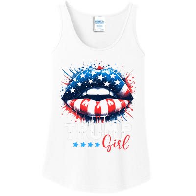 Trump Girl No Apologies Patriotic American Ladies Essential Tank