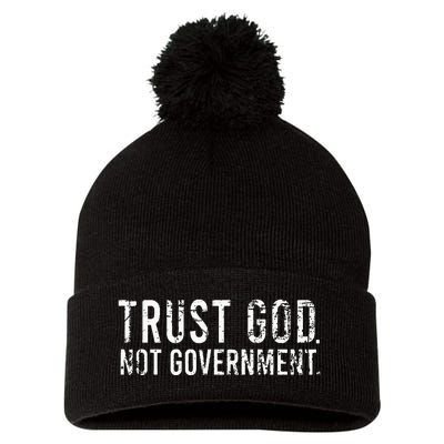 Trust God Not Government Pom Pom 12in Knit Beanie