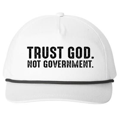 Trust God Not Government Snapback Five-Panel Rope Hat