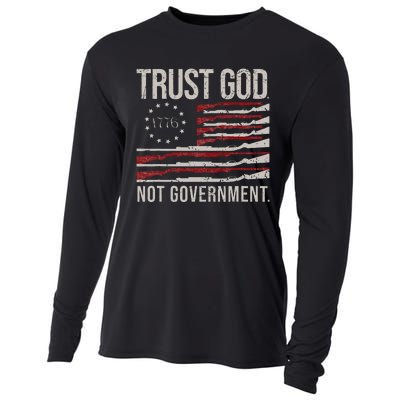 Trust God Not Government Antigovernment Political Cooling Performance Long Sleeve Crew