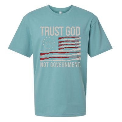 Trust God Not Government Antigovernment Political Sueded Cloud Jersey T-Shirt