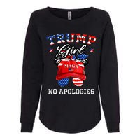 Trump Girl No Apologies Maga Messy Buns Womens California Wash Sweatshirt