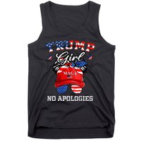 Trump Girl No Apologies Maga Messy Buns Tank Top