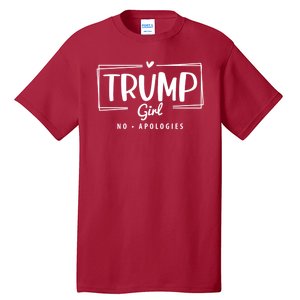 Trump Girl No Apologies Election 2024 Tall T-Shirt