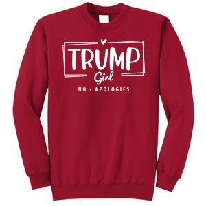 Trump Girl No Apologies Election 2024 Tall Sweatshirt