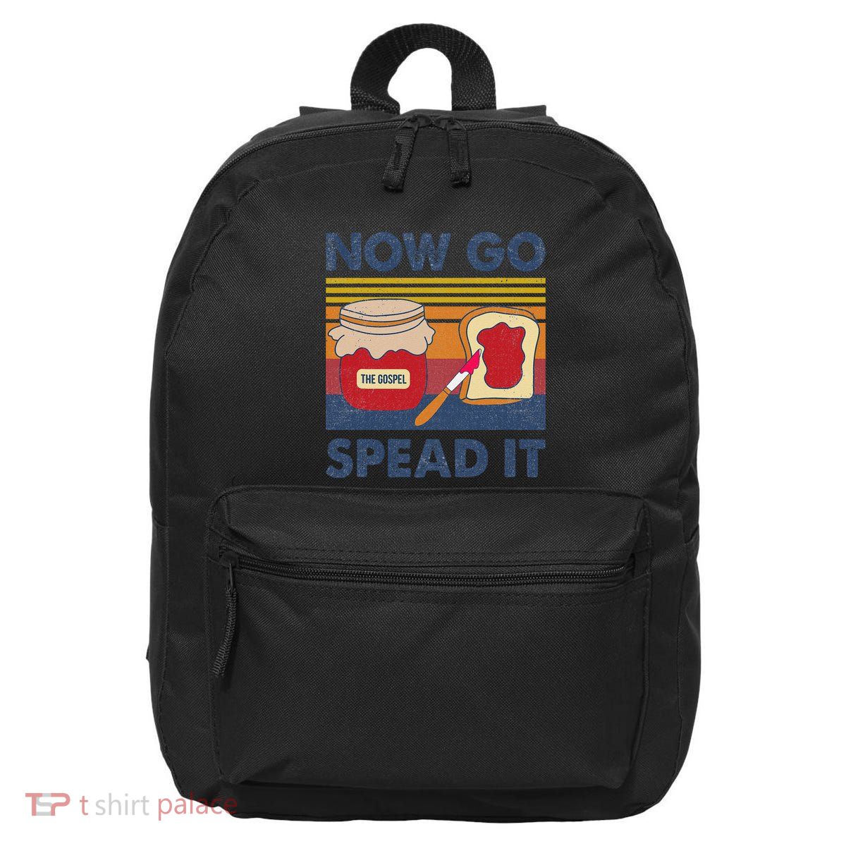 The Gospel Now Go Spread It Retro 16 in Basic Backpack