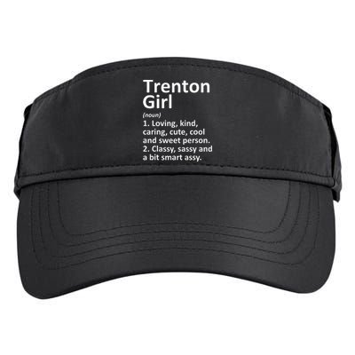 Trenton Girl Nj New Jersey Funny City Home Roots Gift Adult Drive Performance Visor