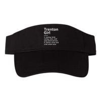 Trenton Girl Nj New Jersey Funny City Home Roots Gift Valucap Bio-Washed Visor