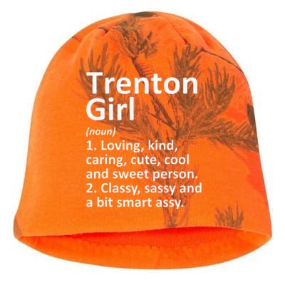 Trenton Girl Nj New Jersey Funny City Home Roots Gift Kati - Camo Knit Beanie