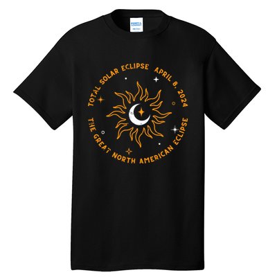 The Great North American Total Solar Eclipse April 8 2024 Tall T-Shirt