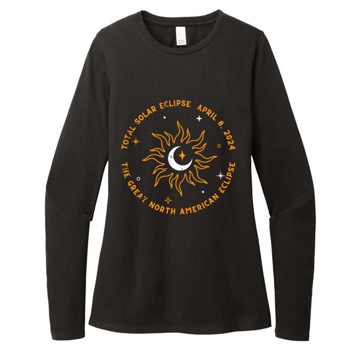 The Great North American Total Solar Eclipse April 8 2024 Womens CVC Long Sleeve Shirt