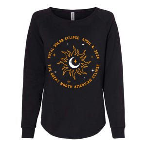 The Great North American Total Solar Eclipse April 8 2024 Womens California Wash Sweatshirt