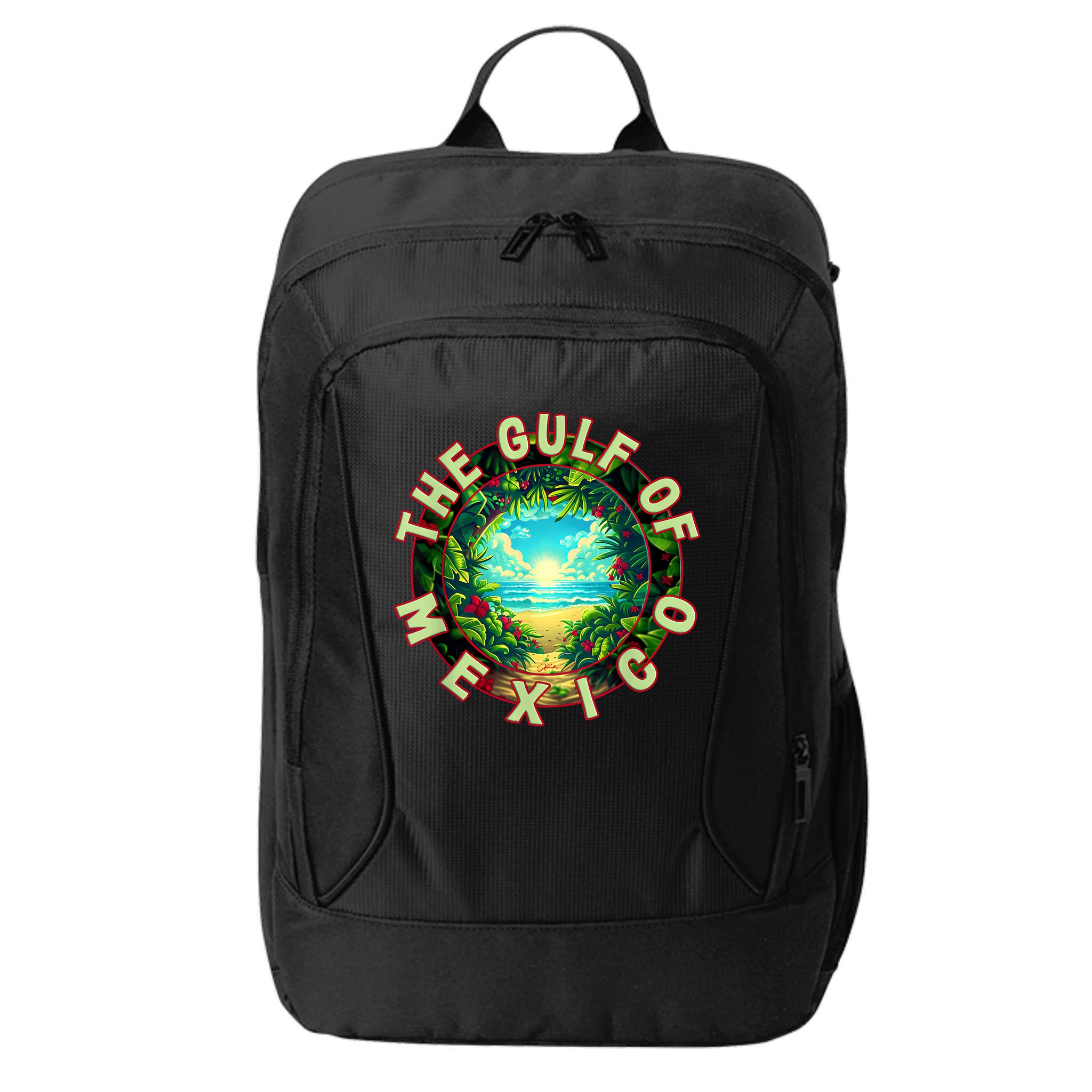 The Gulf Of Mexico Beach City Backpack