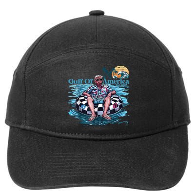 Trump Gulf Of Us America Est 2025 Retro Vintage Sunset 7-Panel Snapback Hat