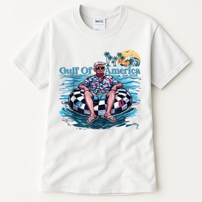 Trump Gulf Of Us America Est 2025 Retro Vintage Sunset Tall T-Shirt