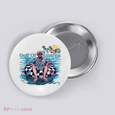 Trump Gulf Of Us America Est 2025 Retro Vintage Sunset Button