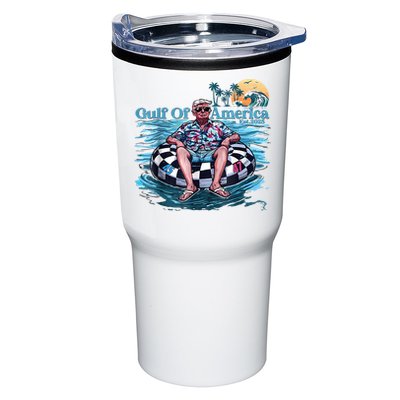 Trump Gulf Of Us America Est 2025 Retro Vintage Sunset Tumbler