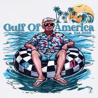 Trump Gulf Of Us America Est 2025 Retro Vintage Sunset Womens Tank Top