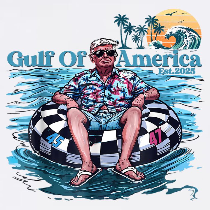 Trump Gulf Of Us America Est 2025 Retro Vintage Sunset Womens Tank Top