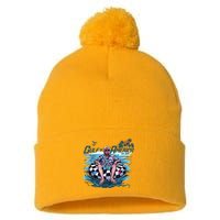 Trump Gulf Of Us America Est 2025 Pom Pom 12in Knit Beanie