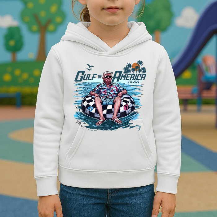 Trump Gulf Of Us America Est 2025 Kids Hoodie