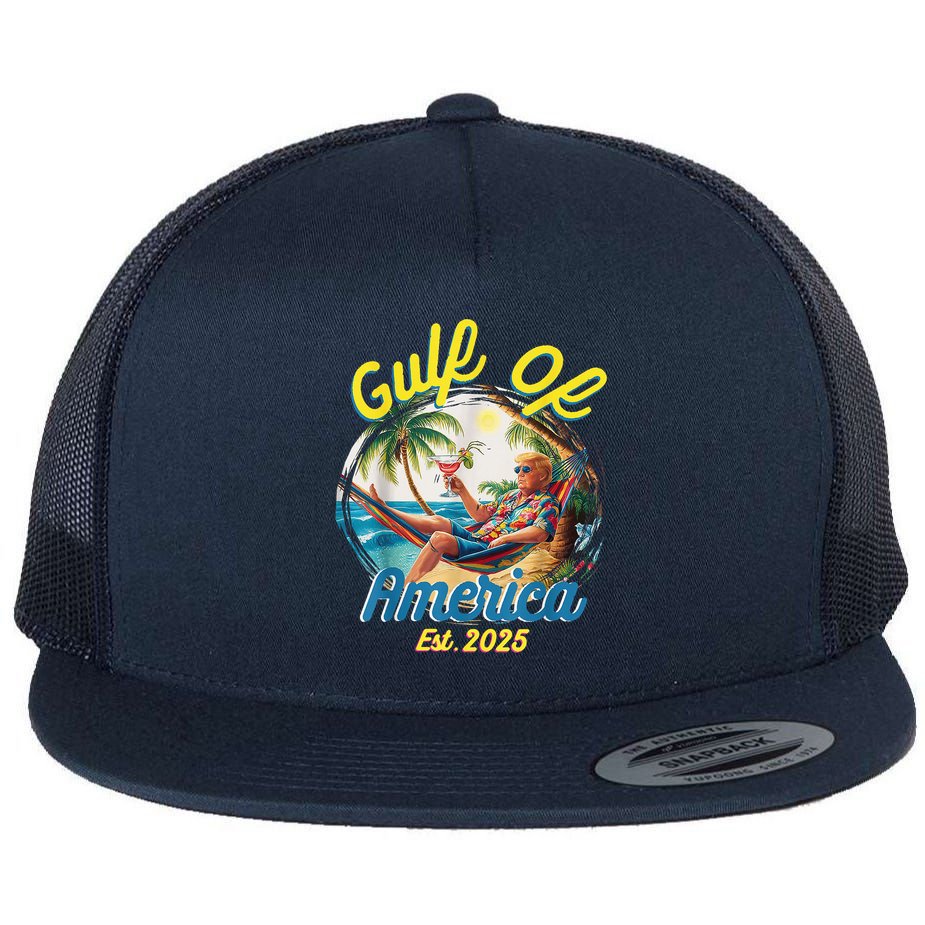 Trump Gulf Of Us America Est 2025 Flat Bill Trucker Hat