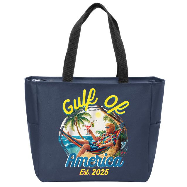 Trump Gulf Of Us America Est 2025 Zip Tote Bag