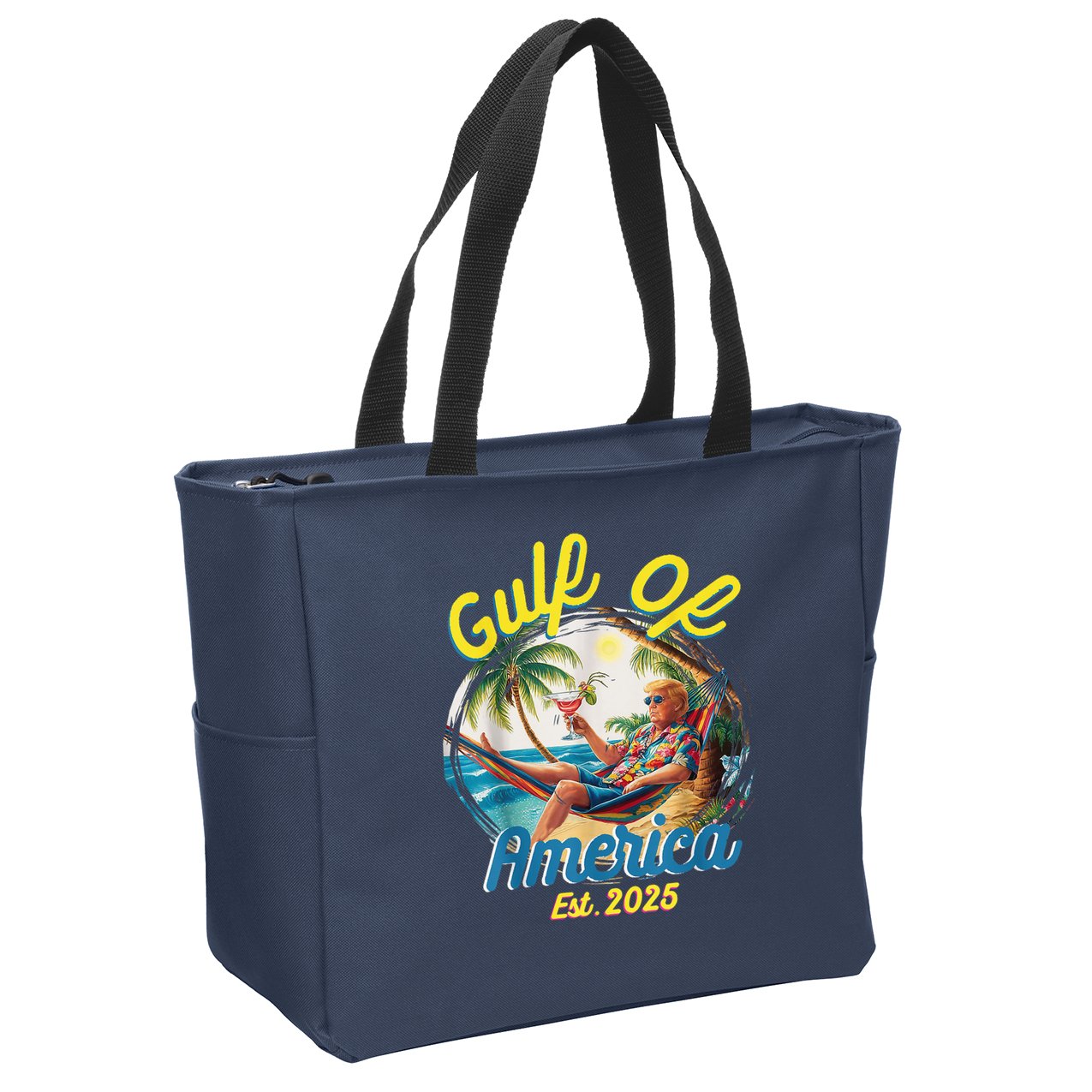 Trump Gulf Of Us America Est 2025 Zip Tote Bag