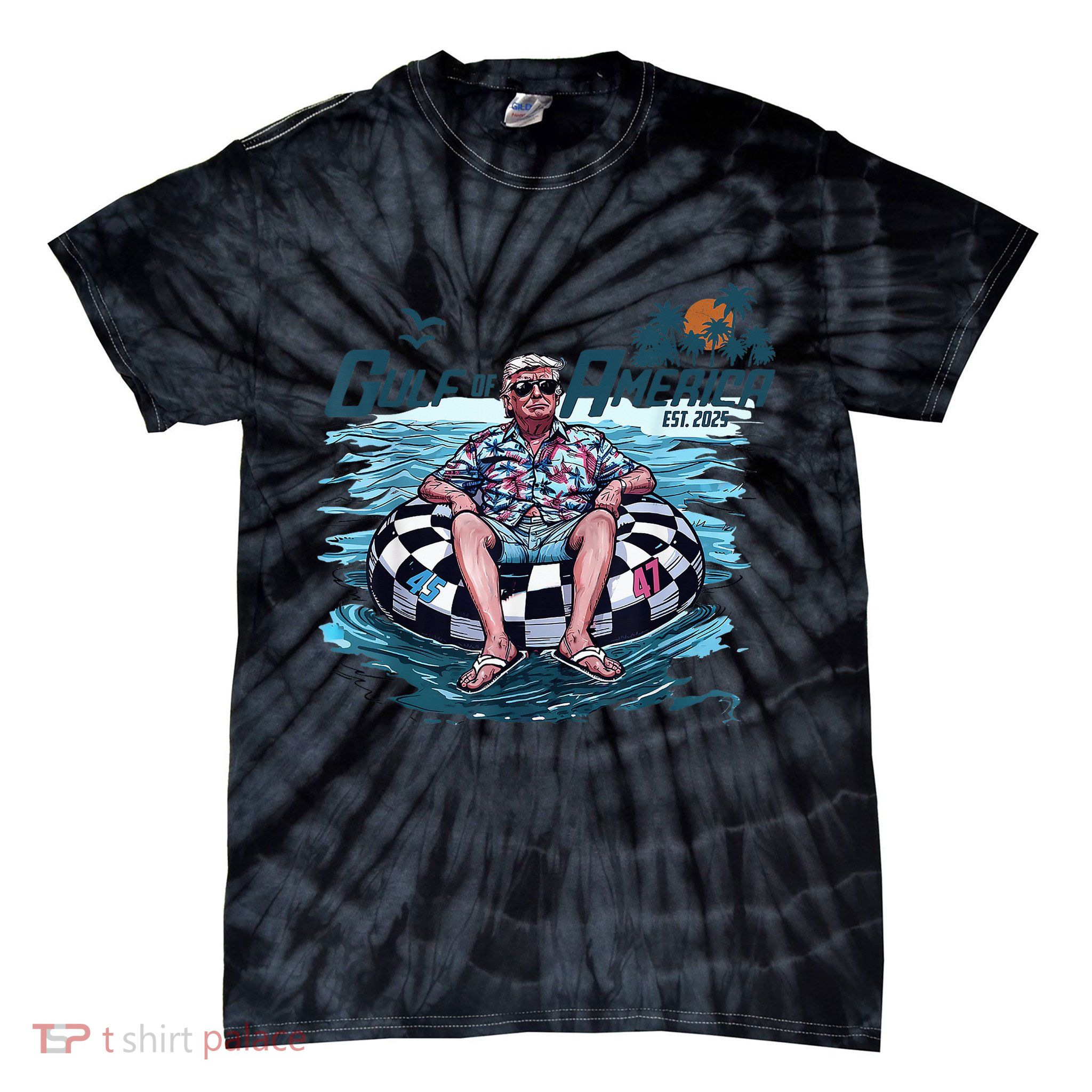 Trump Gulf Of Us America Est 2025 Tie-Dye T-Shirt