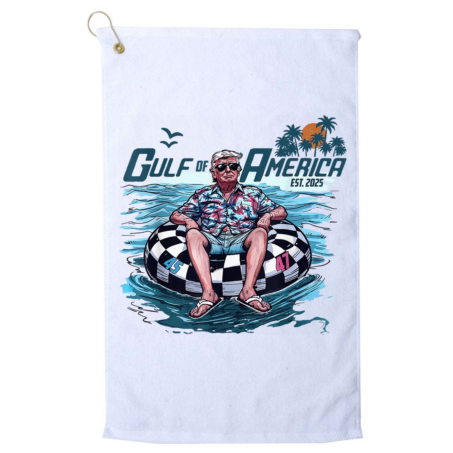 Trump Gulf Of Us America Est 2025 Golf Towel