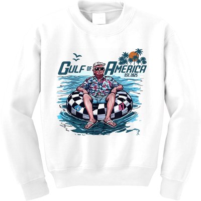Trump Gulf Of Us America Est 2025 Kids Sweatshirt