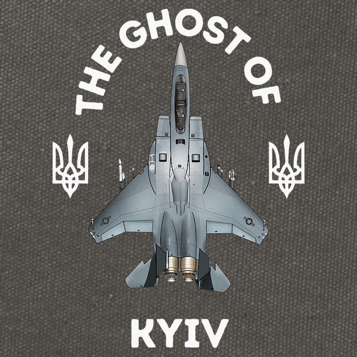 The Ghost Of Kyiv The Hero Of Kyiv Cotton Canvas Backpack