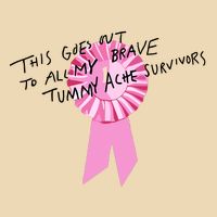 This Goes Out To All My Brave Tummy Ache Survivors Drawstring Bag