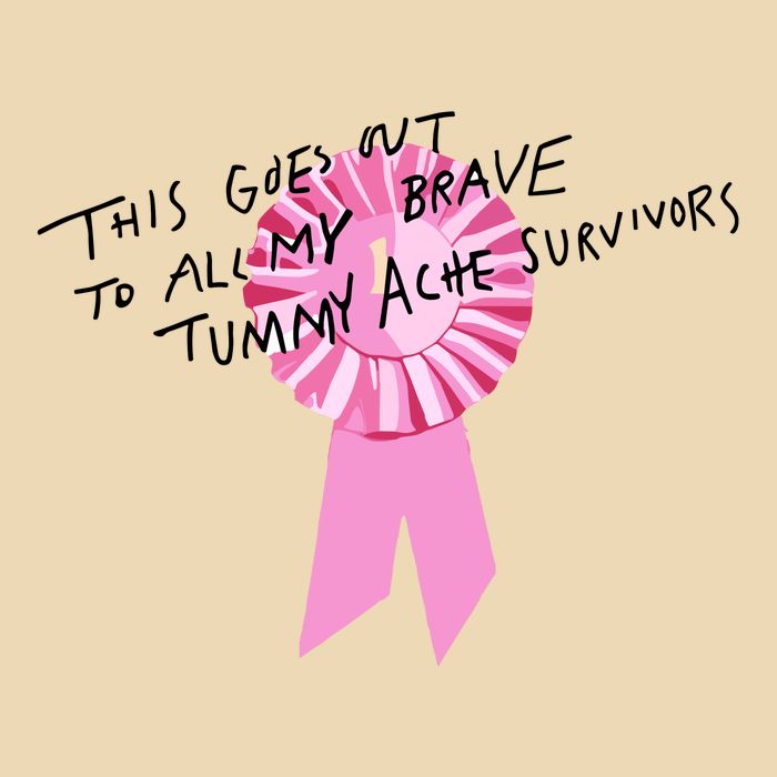 This Goes Out To All My Brave Tummy Ache Survivors Drawstring Bag