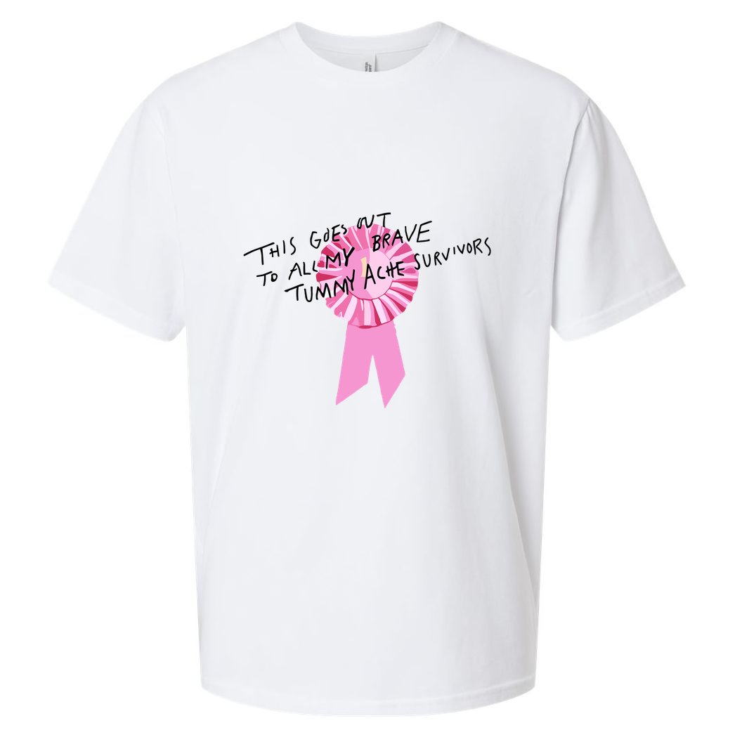 This Goes Out To All My Brave Tummy Ache Survivors Sueded Cloud Jersey T-Shirt
