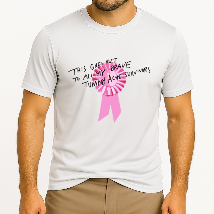 This Goes Out To All My Brave Tummy Ache Survivors Cooling Performance Crew T-Shirt