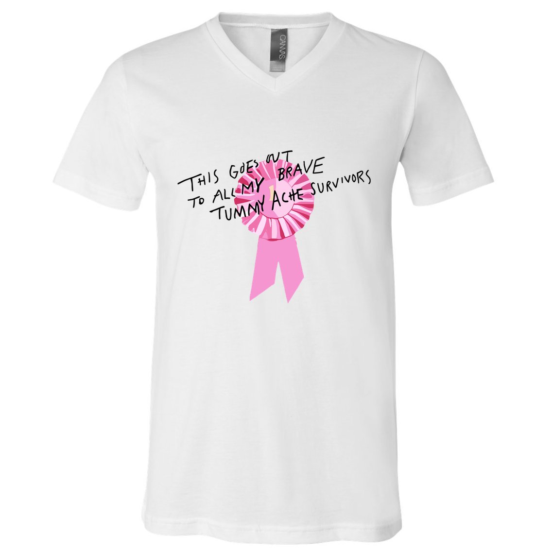 This Goes Out To All My Brave Tummy Ache Survivors V-Neck T-Shirt