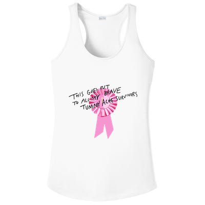 This Goes Out To All My Brave Tummy Ache Survivors Ladies PosiCharge Competitor Racerback Tank
