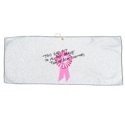 This Goes Out To All My Brave Tummy Ache Survivors Large Microfiber Waffle Golf Towel
