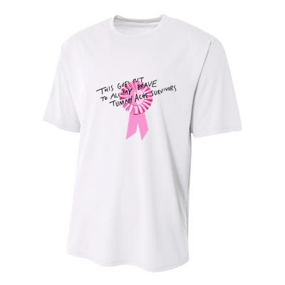 This Goes Out To All My Brave Tummy Ache Survivors Youth Performance Sprint T-Shirt