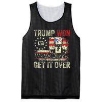 Trump Get Over It Patriotic Pro Trump Anti Kamala Funny Mesh Reversible Basketball Jersey Tank