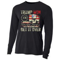 Trump Get Over It Patriotic Pro Trump Anti Kamala Funny Cooling Performance Long Sleeve Crew