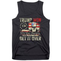 Trump Get Over It Patriotic Pro Trump Anti Kamala Funny Tank Top