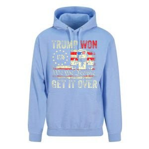 Trump Get Over It Patriotic Pro Trump Anti Kamala Funny Unisex Surf Hoodie