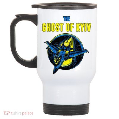 The Ghost Of Kyiv Ukraine Stainless Steel Travel Mug