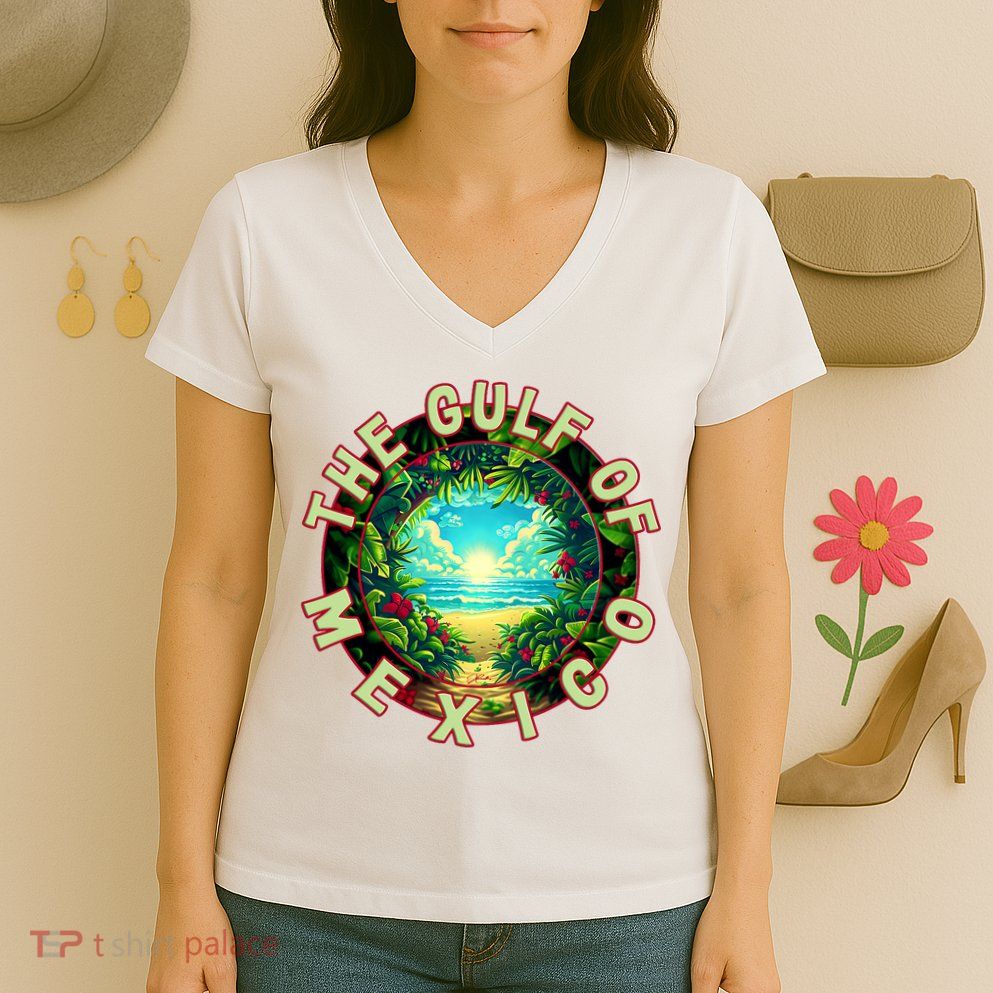 The Gulf Of Mexico Beach Women's V-Neck T-Shirt